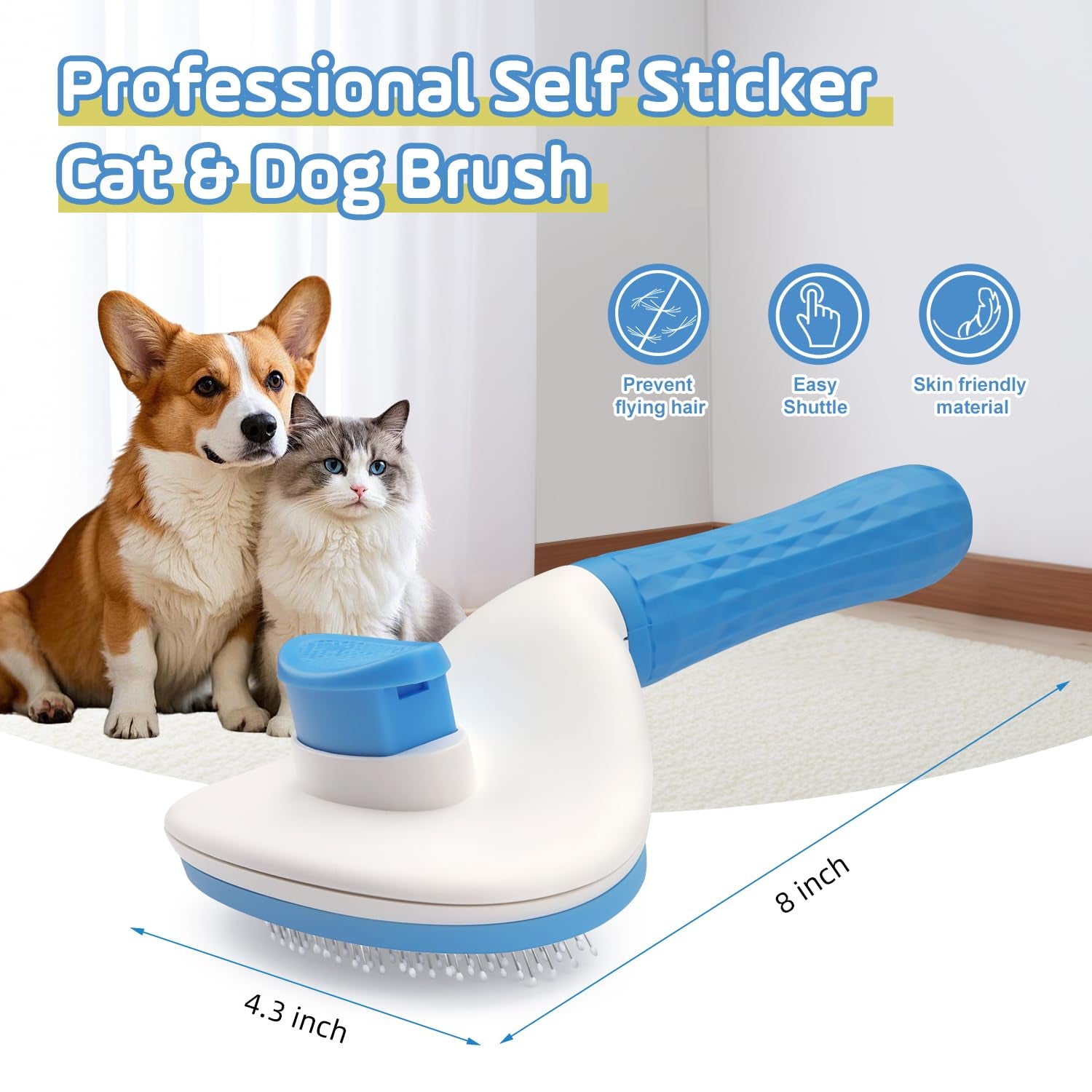 Zenitail™ Pro-Groom Self-Cleaning Brush
