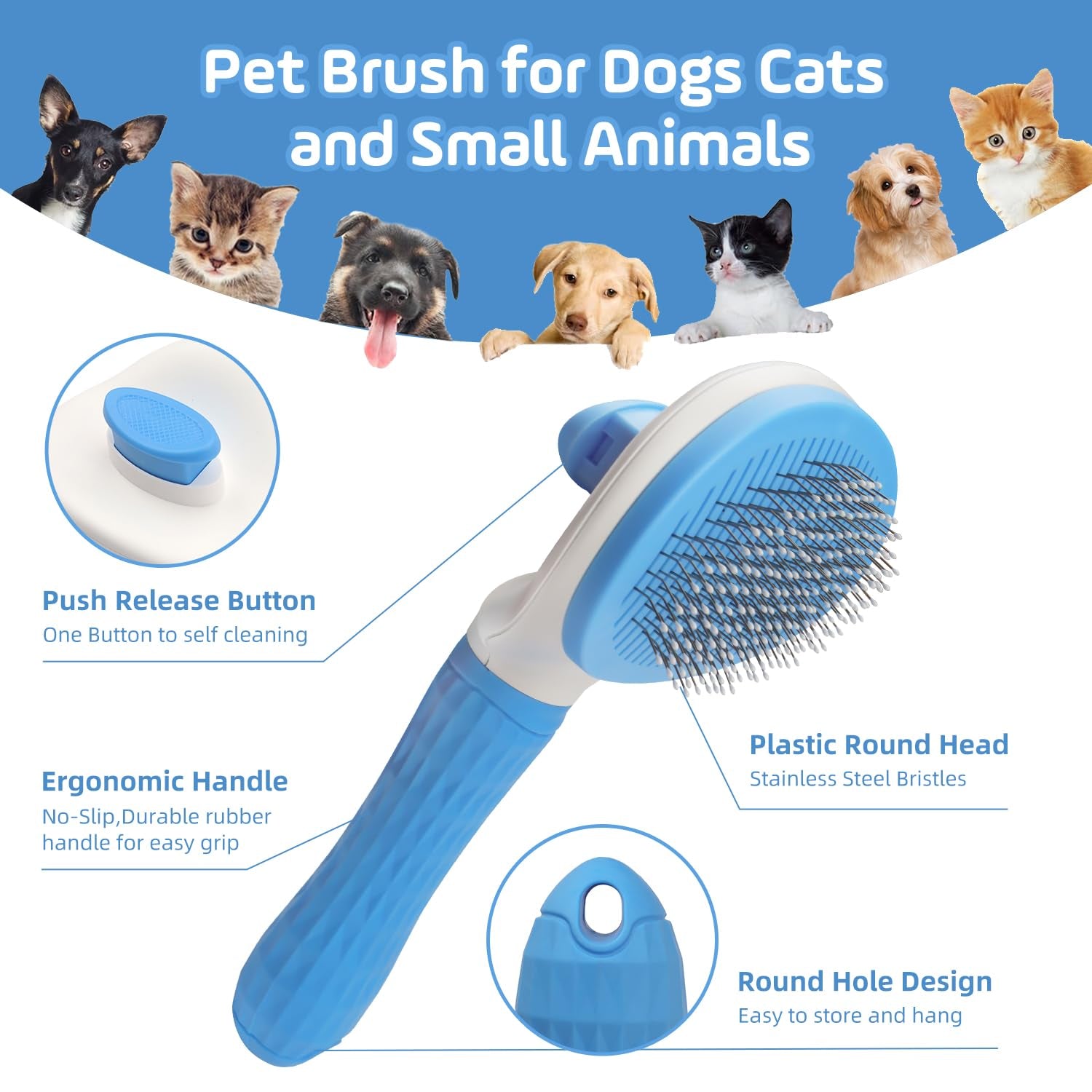 Zenitail™ Pro-Groom Self-Cleaning Brush